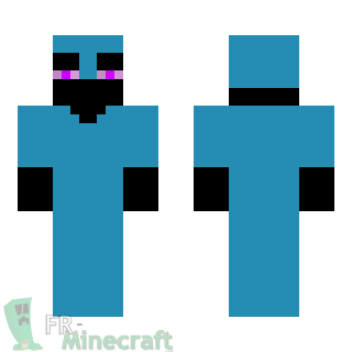 Aperçu de la skin Minecraft Enderman tenue bleu