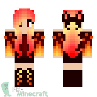 Aperçu de la skin Minecraft Fille de Feu