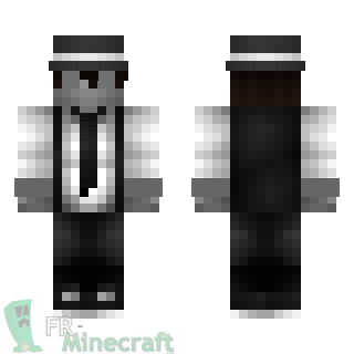 Aperçu de la skin Minecraft Garcon avec chandail blanc