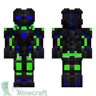 Aperçu de la skin Minecraft Super robot en armure verte
