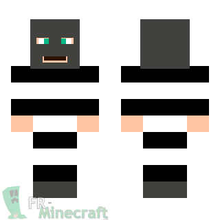 Aperçu de la skin Minecraft Prisonnier au masque de fer