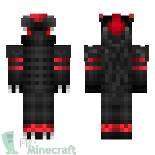 Aperçu de la skin Minecraft Dragon rouge et noir