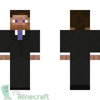 Aperçu de la skin Minecraft Steve en costume