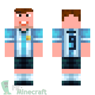 Aperçu de la skin Minecraft Emiliano Sala (tenue Argentine)