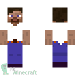 Aperçu de la skin Minecraft Steve en uniforme scolaire