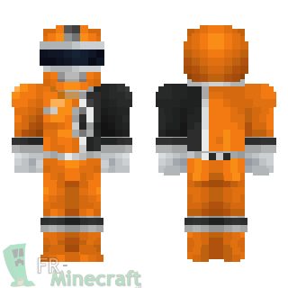 Aperçu de la skin Minecraft Power rangers Spd orange