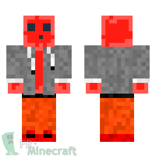 Aperçu de la skin Minecraft Slime rouge en veste