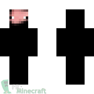 Aperçu de la skin Minecraft Cochon couvert de charbon