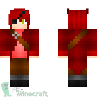 Aperçu de la skin Minecraft Foxy humain - FNaF