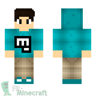 Aperçu de la skin Minecraft Garçon avec un sweat