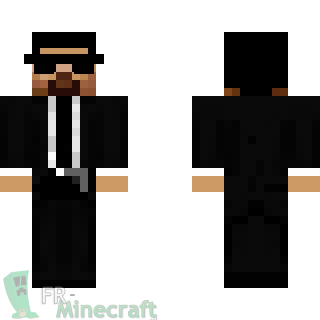 Aperçu de la skin Minecraft Steve Agent Secret