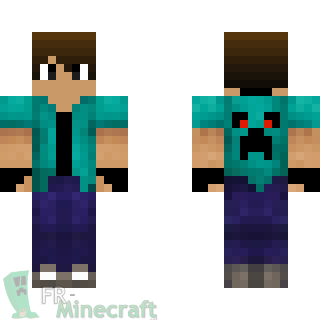 Aperçu de la skin Minecraft Steve en vrai