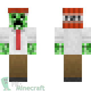 Aperçu de la skin Minecraft Creeper TNT en costume