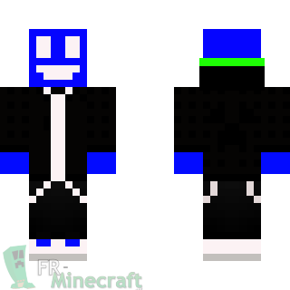 Aperçu de la skin Minecraft Slime bleu habillé / casques