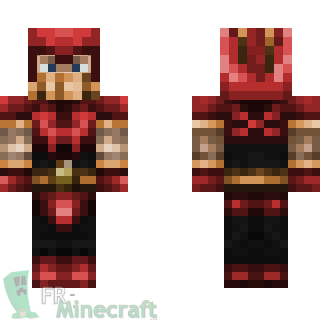 Aperçu de la skin Minecraft Guerrier Rouge