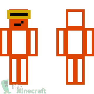 Aperçu de la skin Minecraft Dj Orange + Lunette 