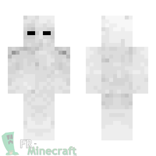 Aperçu de la skin Minecraft Statue blanche aux yeux noirs