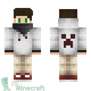 Aperçu de la skin Minecraft Garçon veste blanche