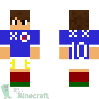 Aperçu de la skin Minecraft Joueur de foot 64x32