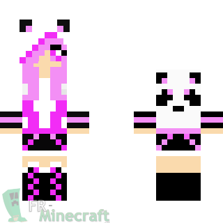 Aperçu de la skin Minecraft Fille panda