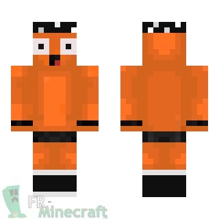 Aperçu de la skin Minecraft Homme orange grands yeux