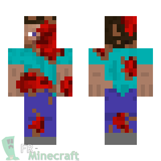 Aperçu de la skin Minecraft Steve défiguré
