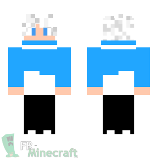 Aperçu de la skin Minecraft Garçon pull bleu