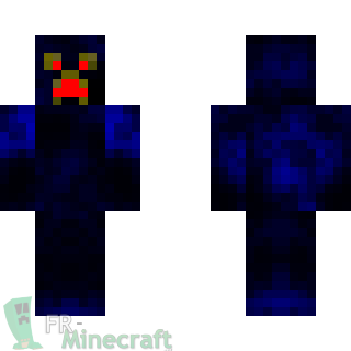Aperçu de la skin Minecraft Creeper bleu de nuit