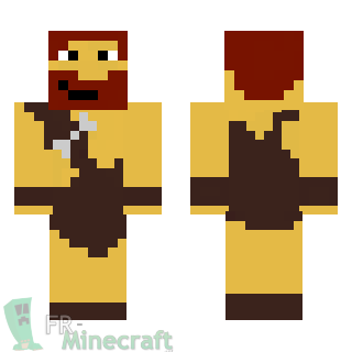 Aperçu de la skin Minecraft Homme Préhistorique