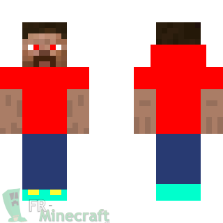 Aperçu de la skin Minecraft  Steve rageur