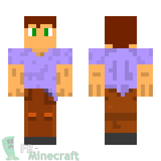 Aperçu de la skin Minecraft Humain aux yeux verts