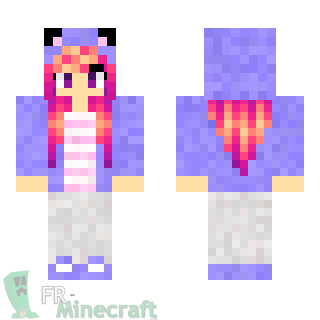 Aperçu de la skin Minecraft Fille aux cheveux rouge