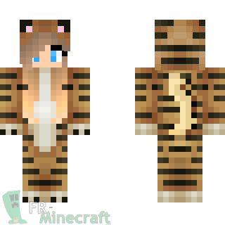 Aperçu de la skin Minecraft Fille Tigresse