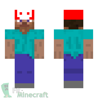 Aperçu de la skin Minecraft Steve pirate