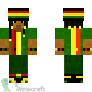 Aperçu de la skin Minecraft Rasta