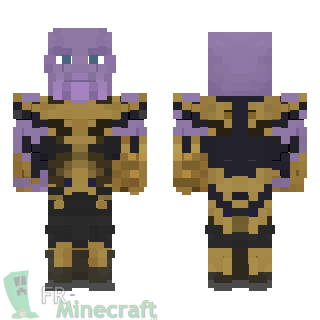 Aperçu de la skin Minecraft Thanos avec armure - Les gardiens de la galaxie