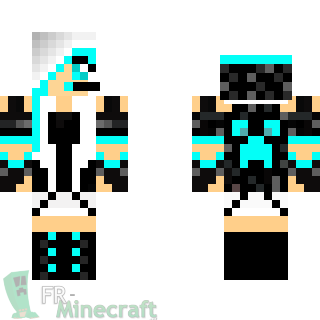 Aperçu de la skin Minecraft Fille bleu