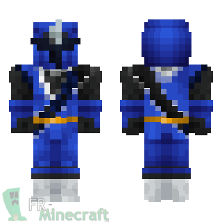 Aperçu de la skin Minecraft Ninja steel bleu - Power rangers
