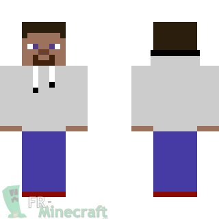 Aperçu de la skin Minecraft Steve a Polo et Casque