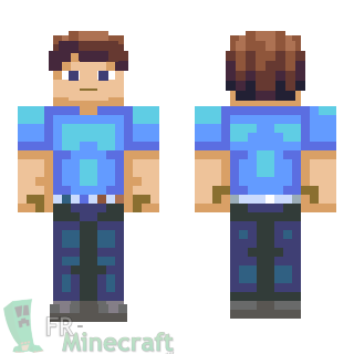 Aperçu de la skin Minecraft Steve moderne