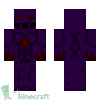 Aperçu de la skin Minecraft Monstre violet et rouge