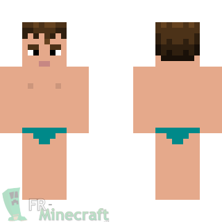 Aperçu de la skin Minecraft Steve en maillot de bain
