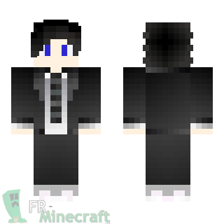 Aperçu de la skin Minecraft Garçon en costume noir