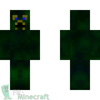Aperçu de la skin Minecraft Creeper vert de nuit