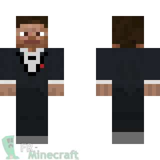 Aperçu de la skin Minecraft Steve en costume