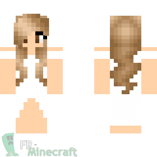 Aperçu de la skin Minecraft Fille en robe blanche