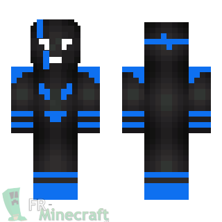 Aperçu de la skin Minecraft Monstre noir et bleu