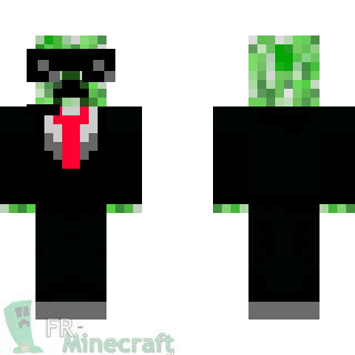 Aperçu de la skin Minecraft Creeper agent secret