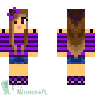 Aperçu de la skin Minecraft Belle fille violette
