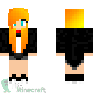 Aperçu de la skin Minecraft Elena au yeux bleu